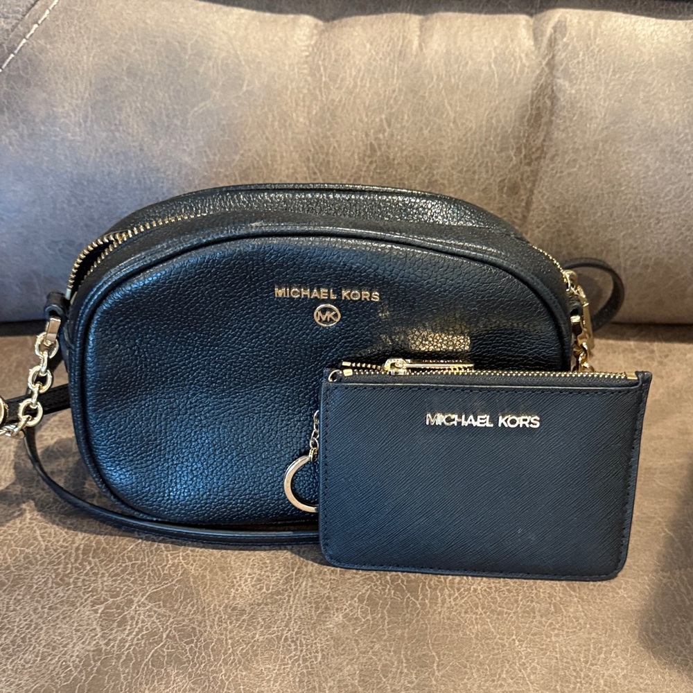 Michael Kors Black Bag and Wallet Duo